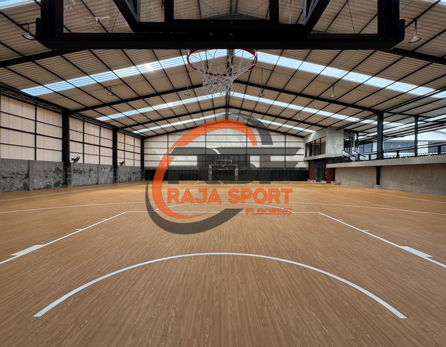 lantai vinyl lapangan basket standar FIBA
