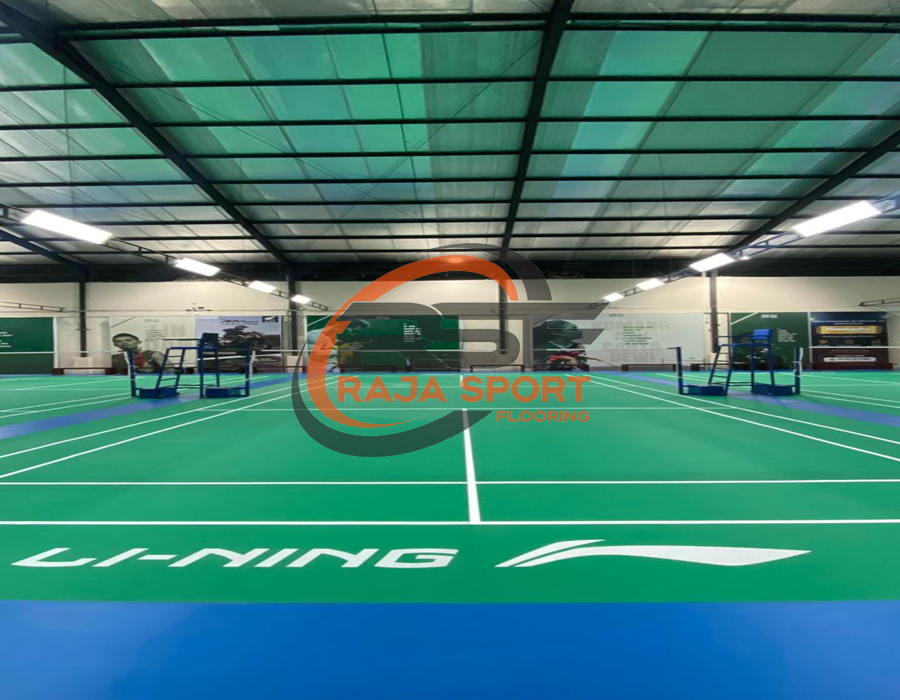 Pemasangan Karpet Badminton Lining Original di Fiftynine Hub Medan