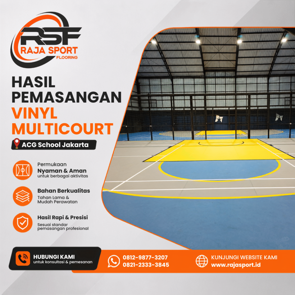 Pemasangan Vinyl Sport Multicourt di ACG School Jakarta