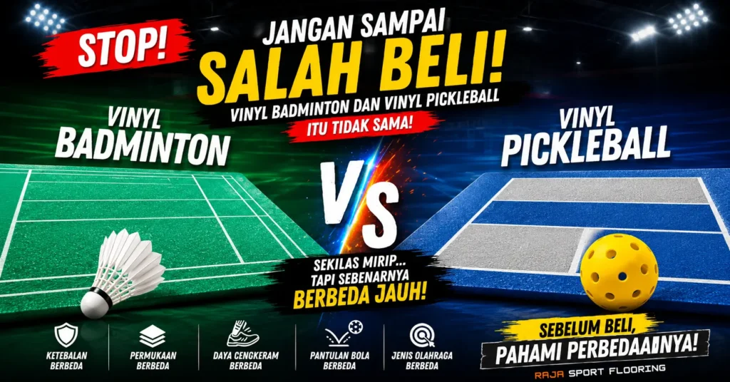 Perbedaan Vinyl Badminton dan Vinyl Pickleball: Jangan Sampai Salah Beli!