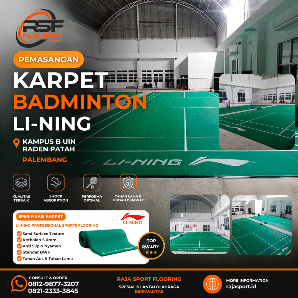 Karpet Badminton Li-Ning: Pilihan Terbaik untuk Lapangan Badminton Berkualitas Standar Internasional